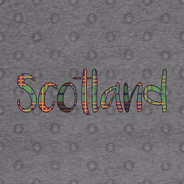 SCOTLAND, Halloween Coloured Tartan Style Design by MacPean